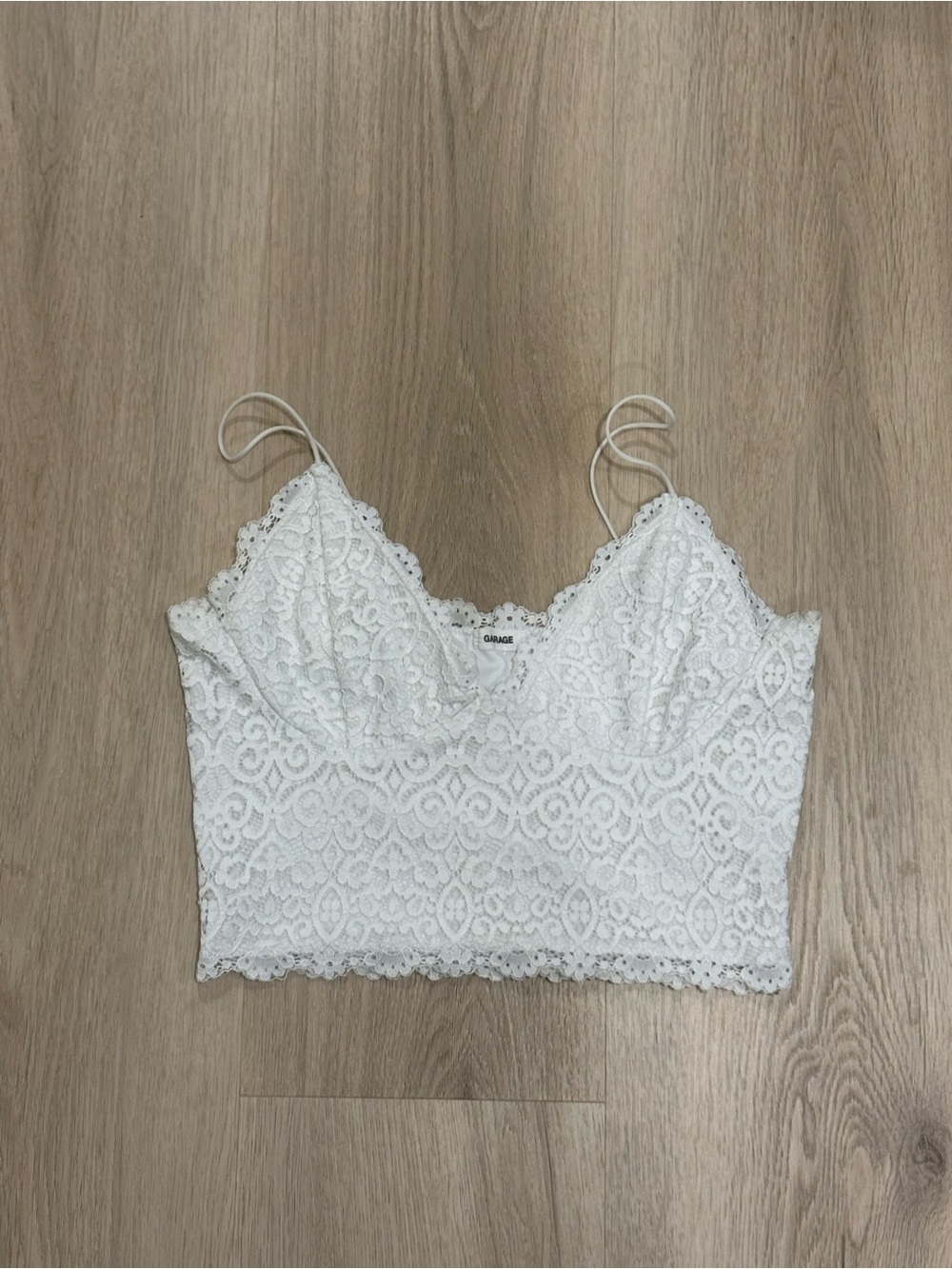 Garage White Lace Camisole Bralette